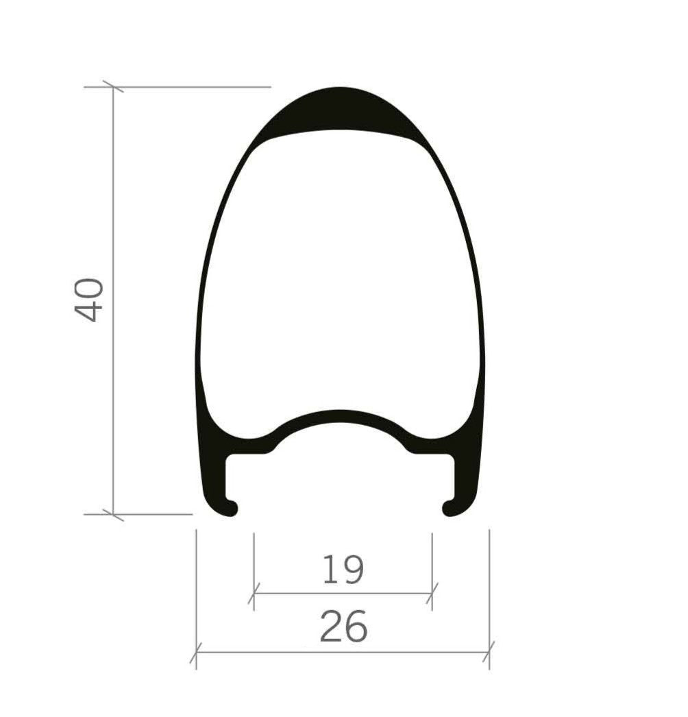 Pair of VISION METRON 40 SL 3K Tubeless Ready Wheels (Center Lock)