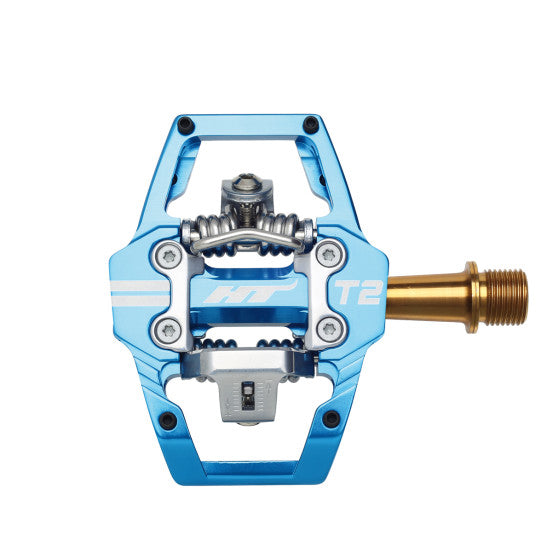 ht clip pedals HT COMPONENTS ENDURO T2T Titanium pedals Blue – Probikeshop