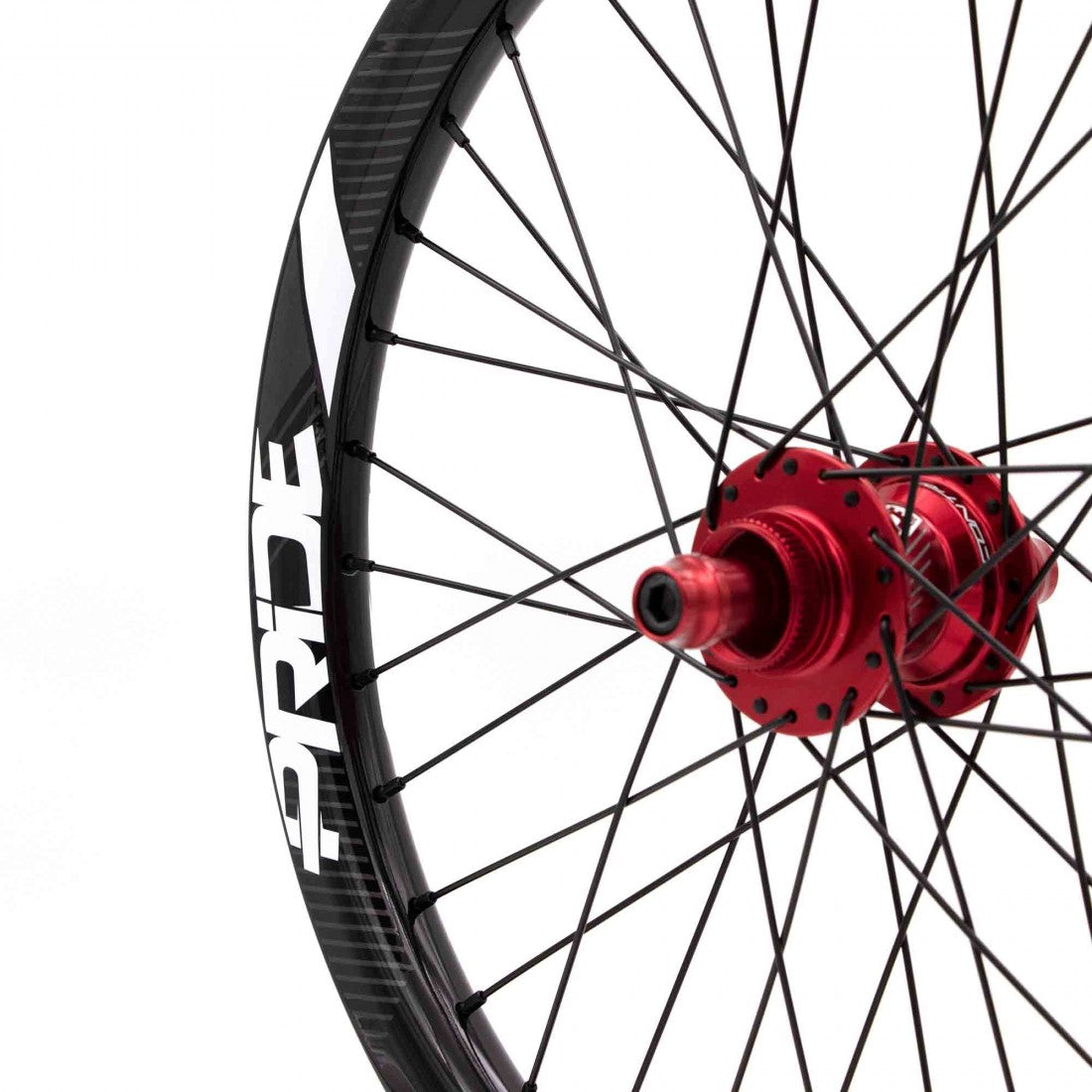 Para Kół PRIDE 20" (406mm) Węglowe Gravity Gloss Disc Pride Control Osie 20/10mm Czerwona