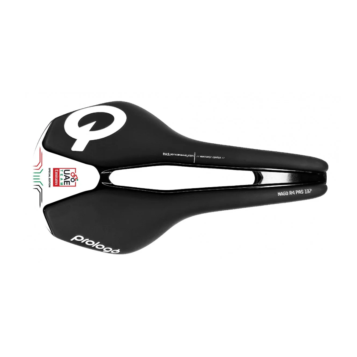 Saddle PROLOGO NAGO R4 PAS 137mm Rails Nack Black/White UAE