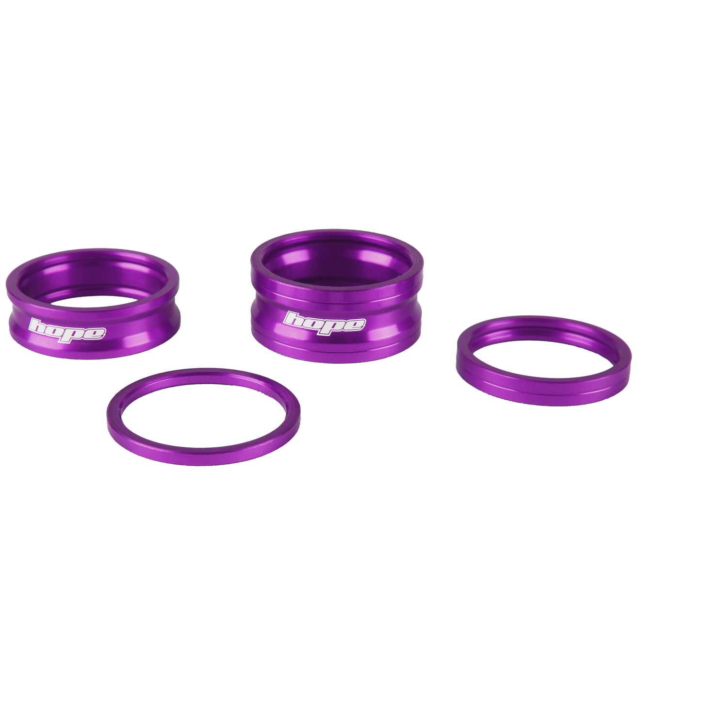 Zestaw podkładek dystansowych HOPE SPACE DOCTOR 1"1/8 Purple Headset Spacers Kit