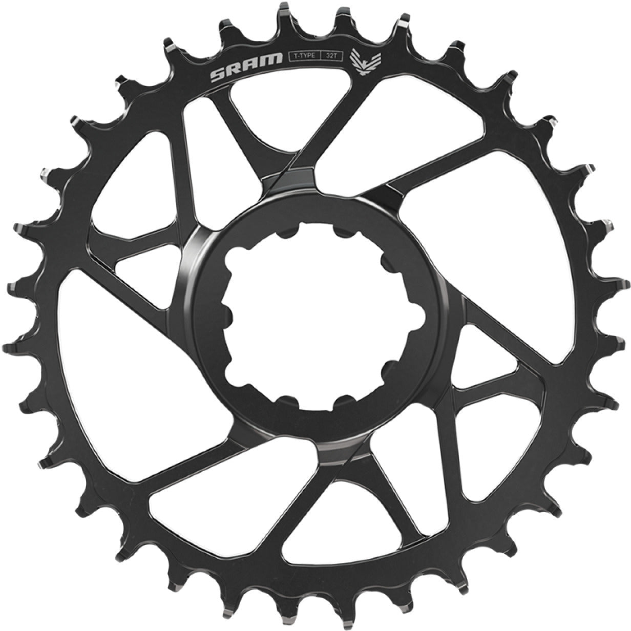 Aluminiowa tarcza łańcuchowa SRAM S1000 T-TYPE EAGLE BOOST 12V Direct Mount Offset 3mm Black Mono