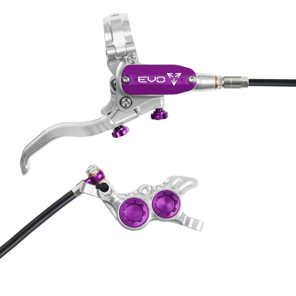 Hamulec tylny HOPE TECH 4 EVO GR4 srebrny/fioletowy