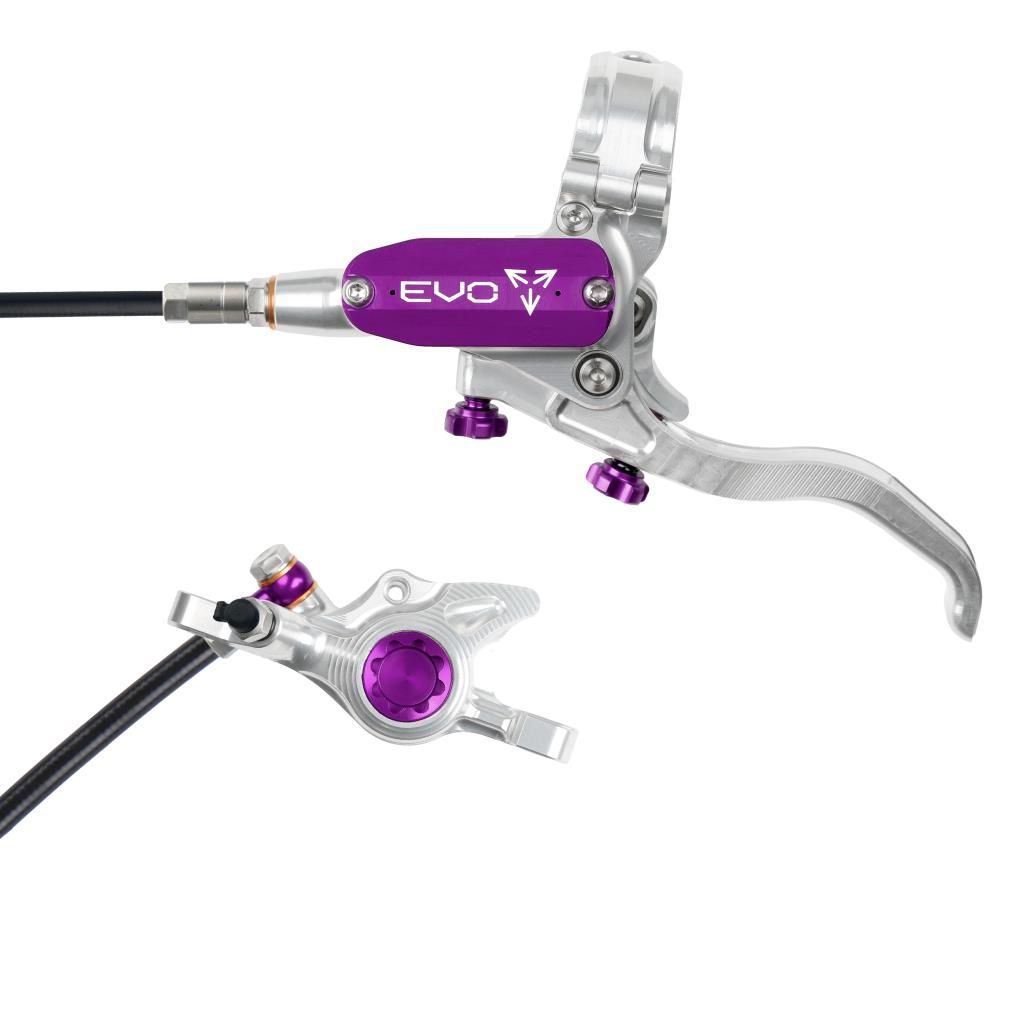 Hamulec przedni HOPE TECH 4 EVO X2 PM srebrny/fioletowy