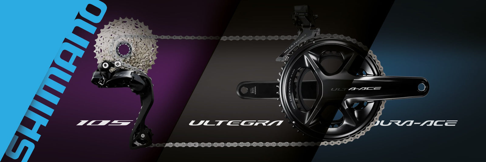 Szosowe zestawy osprzętu SHIMANO