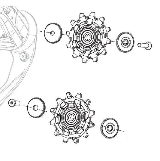 Ceramiczne tryby przerzutki SRAM RED AXS X-Sync 12V