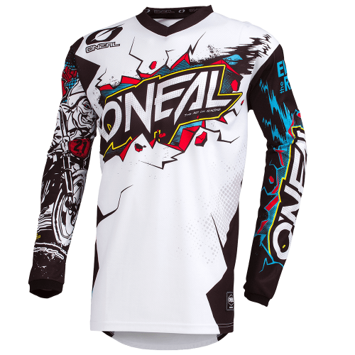O'NEAL ELEMENT VILLAIN Junior Long Sleeve Jersey White
