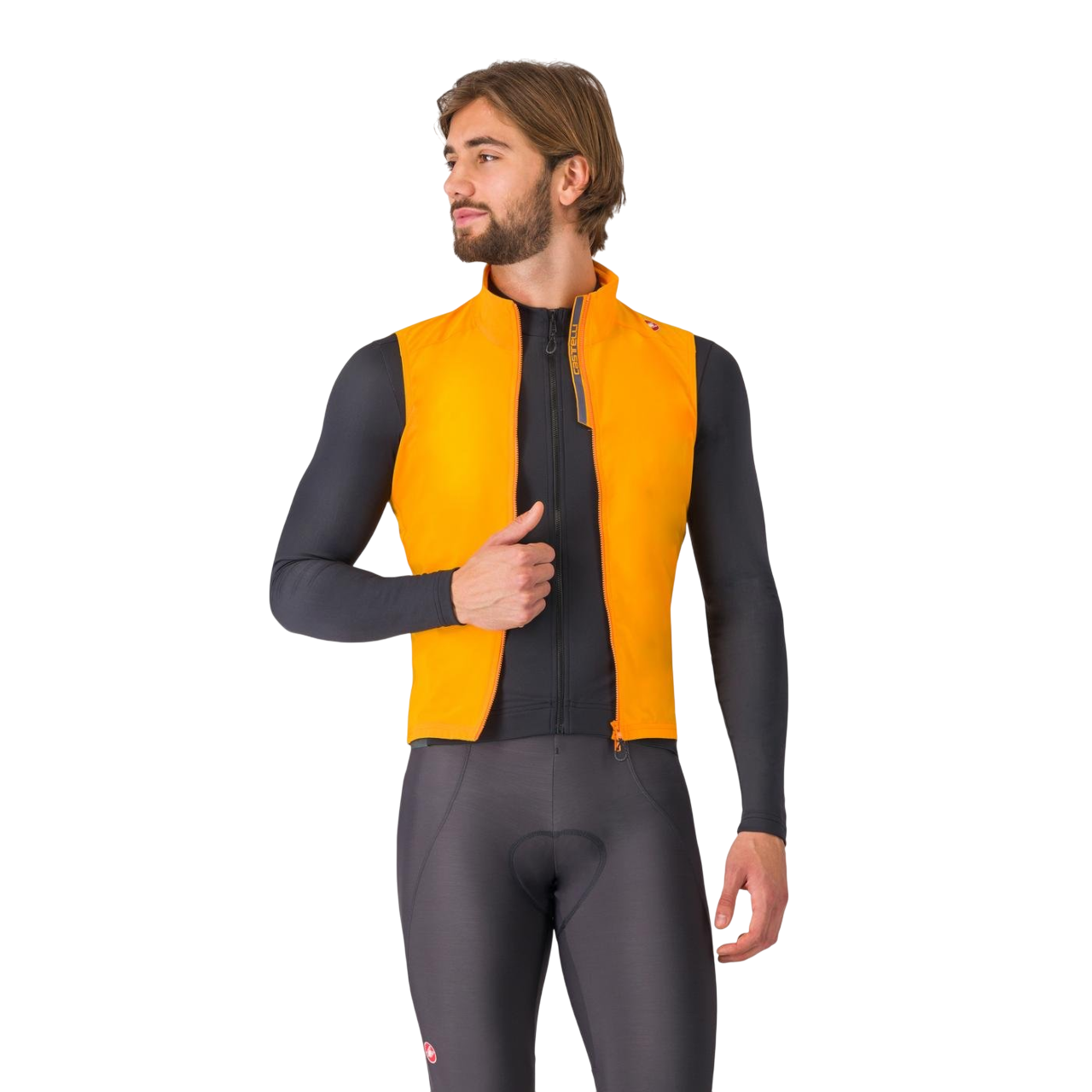 CASTELLI ESPRESSO Orange Sleeveless Jacket