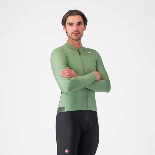 CASTELLI ESPRESSO THERMAL Peper Jersey z długim rękawem zielony