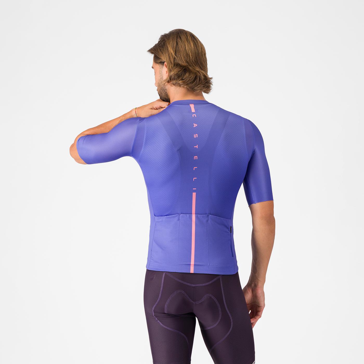 CASTELLI DRITTONE LOGO Koszulka z krótkim rękawem fioletowa