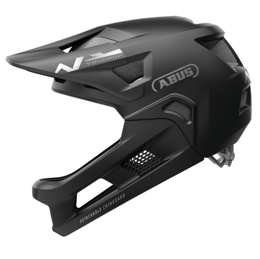Kask MTB ABUS YOUDROP FF Junior Muted Czarny