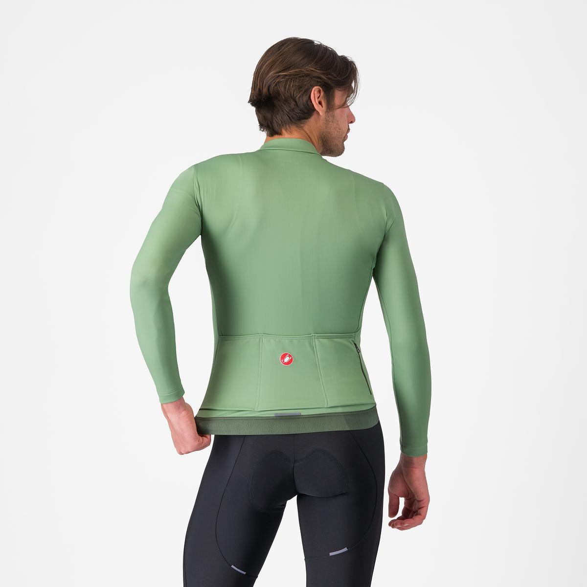 CASTELLI ESPRESSO THERMAL Long Sleeve Peper Jersey Green