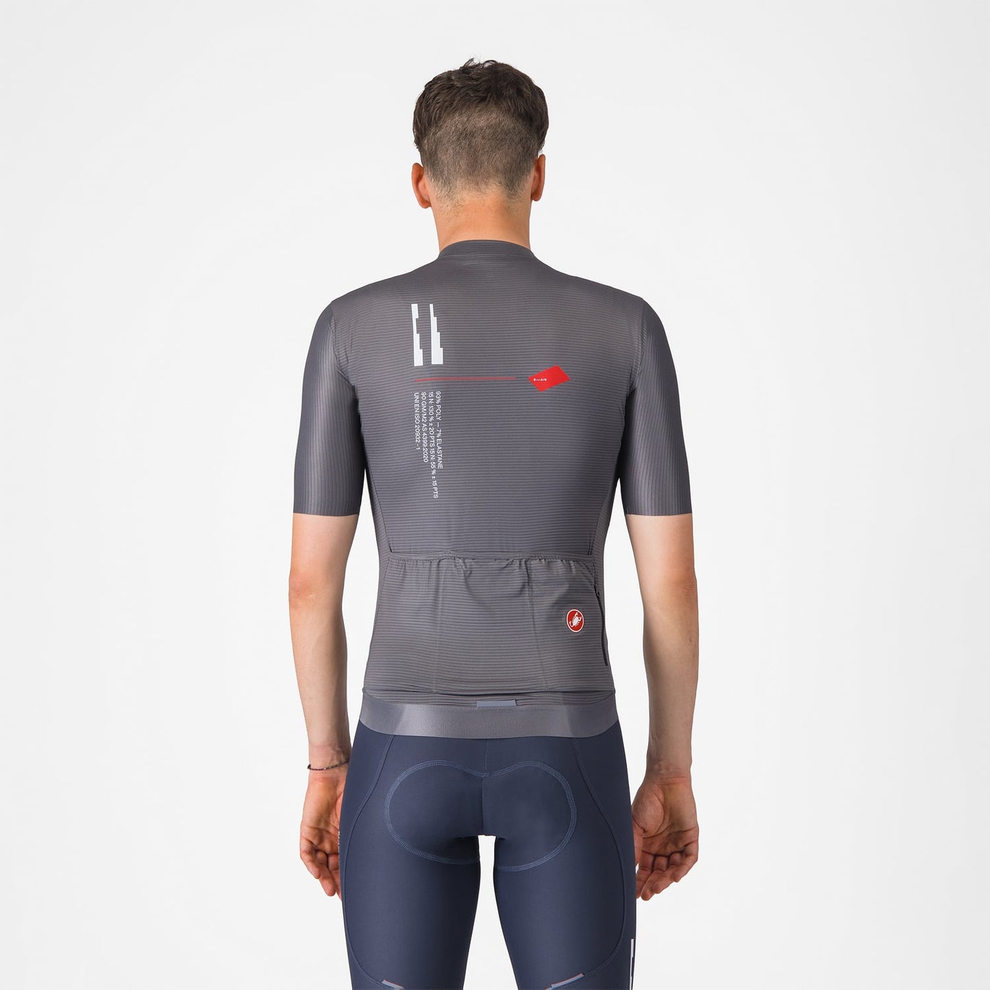 Koszulka z krótkim rękawem CASTELLI ESPRESSO R--A/D Smoke Grey