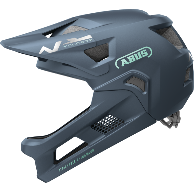Kask MTB ABUS YOUDROP FF Junior Midnight Niebieski