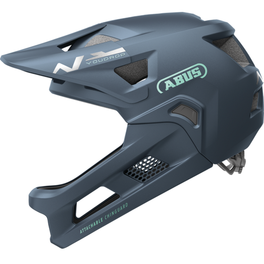 Kask MTB ABUS YOUDROP FF Junior Midnight Niebieski