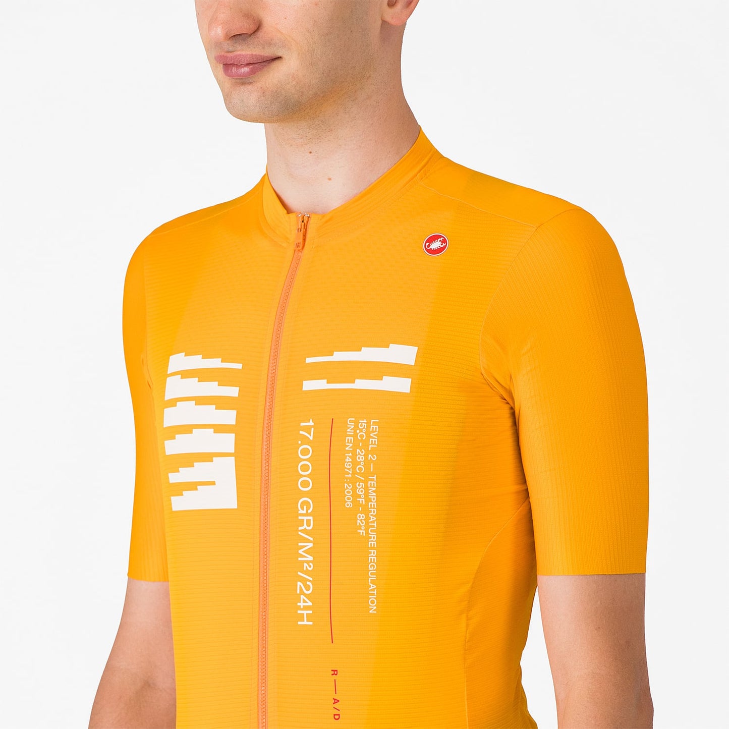 CASTELLI ESPRESSO R--A/D Short Sleeve Jersey Orange
