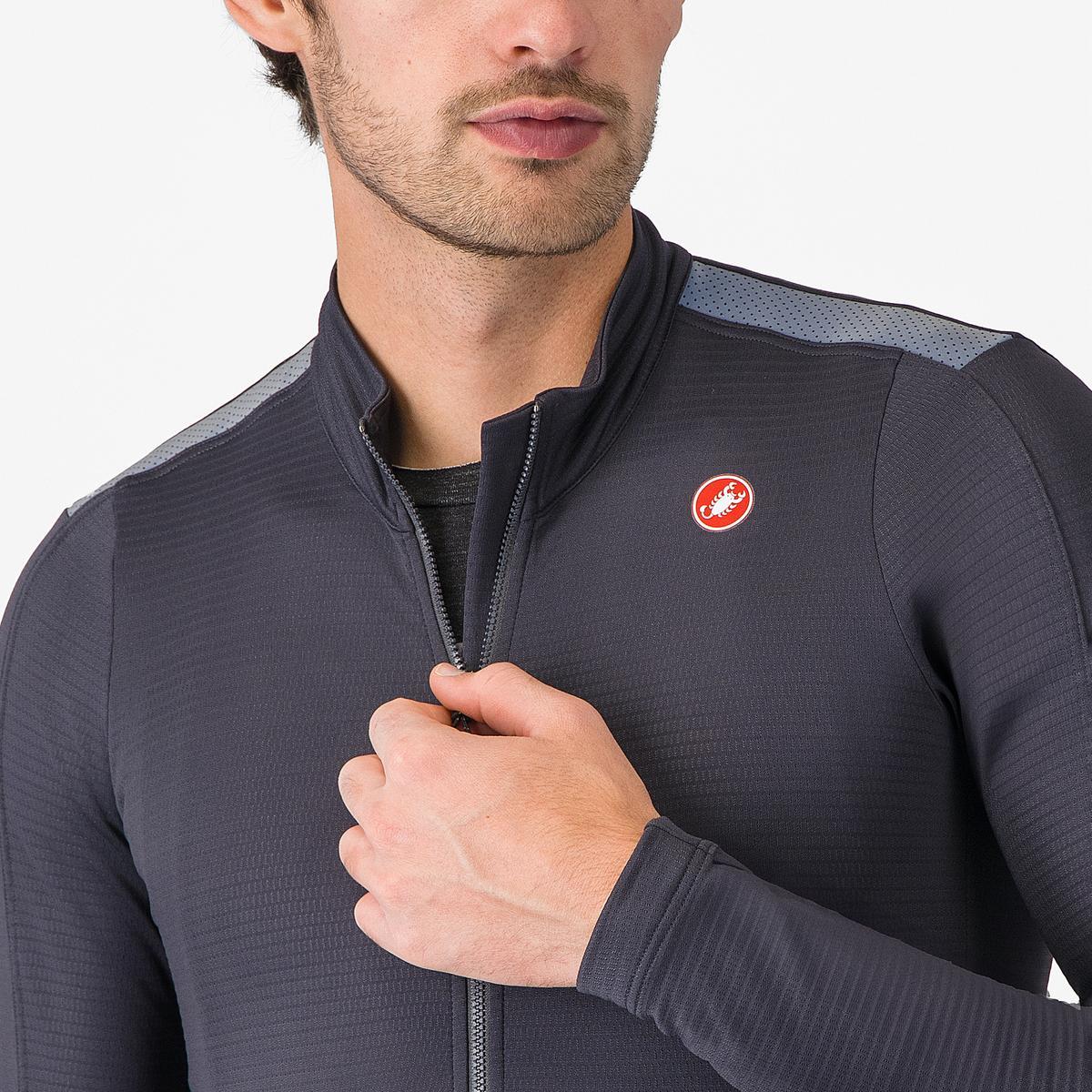 CASTELLI PURO 4 Jersey z długim rękawem szary