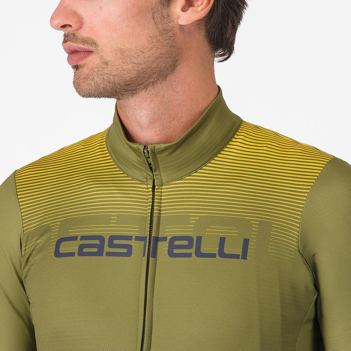 CASTELLLI APICE THERMAL Jersey z długim rękawem Blue/Mango Mojito