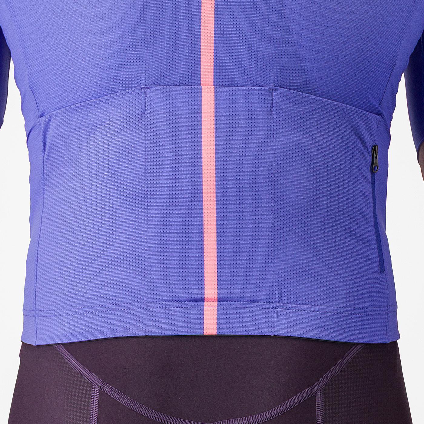 CASTELLI DRITTONE LOGO Koszulka z krótkim rękawem fioletowa