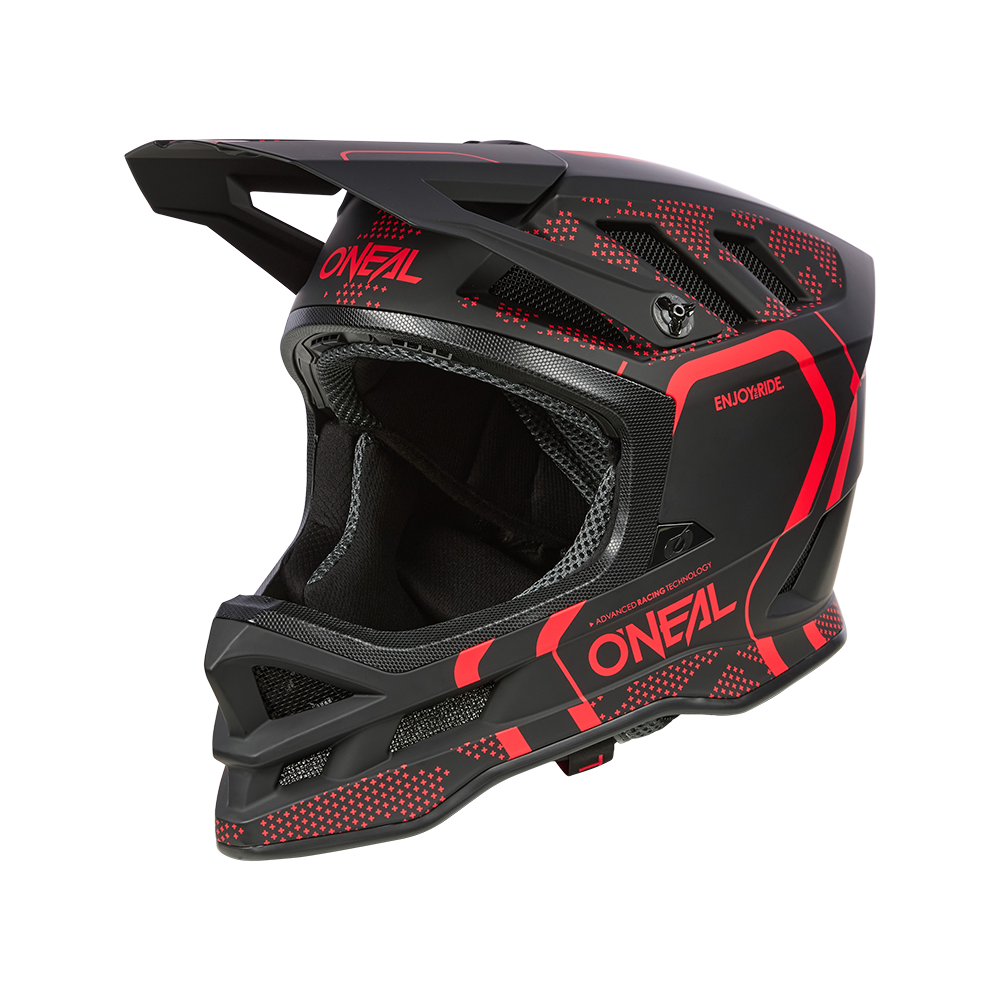 Kask MTB O'NEAL BLADE POLYACRYLITE STRIKE czarny/czerwony