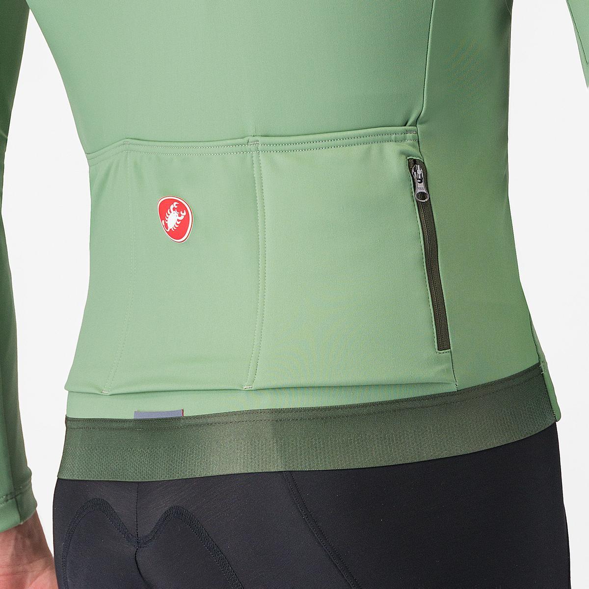 CASTELLI ESPRESSO THERMAL Long Sleeve Peper Jersey Green