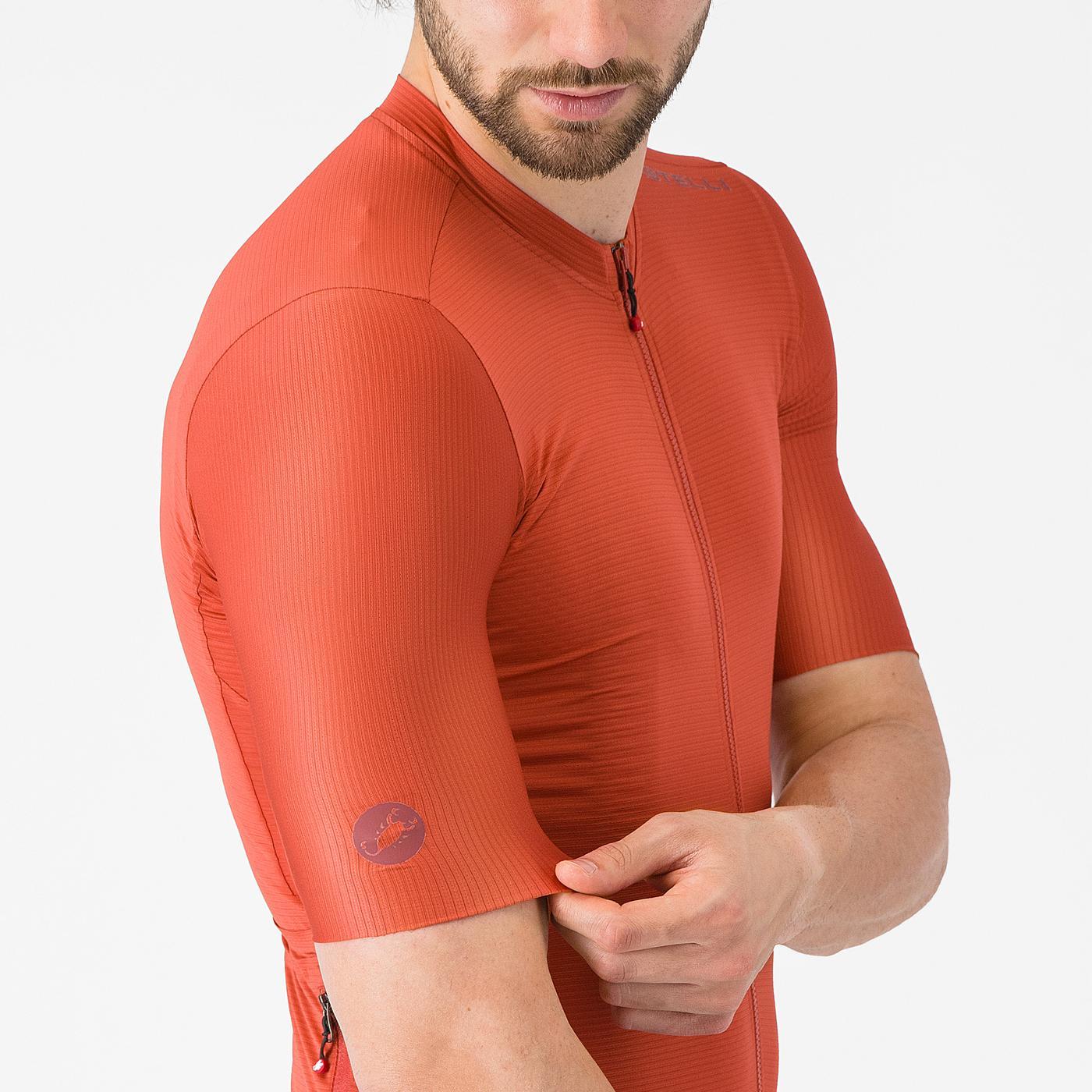 Koszulka z krótkim rękawem CASTELLI ESPRESSO 2 Paprika Jersey