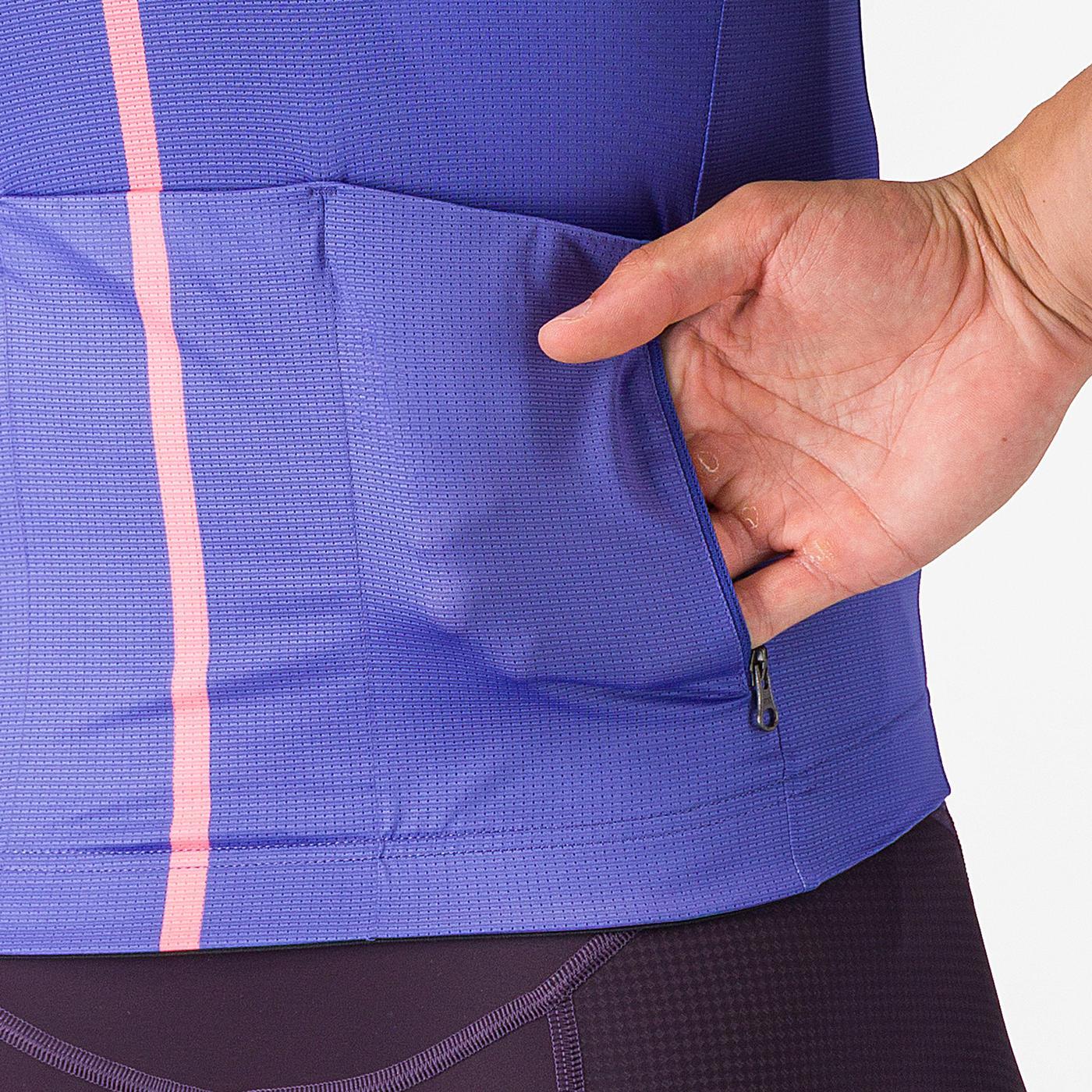 CASTELLI DRITTONE LOGO Koszulka z krótkim rękawem fioletowa