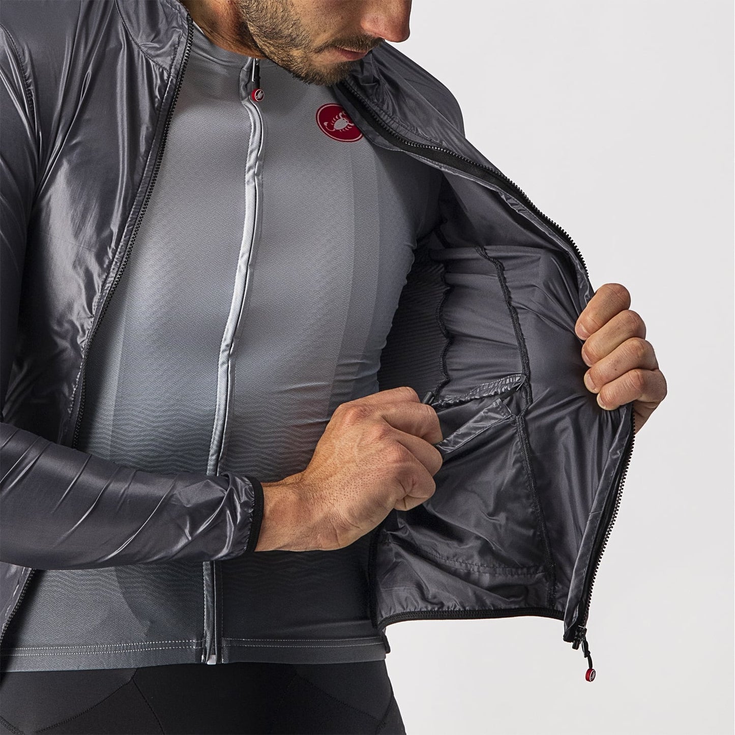CASTELLI ARIA SHELL Kurtka ciemnoszara