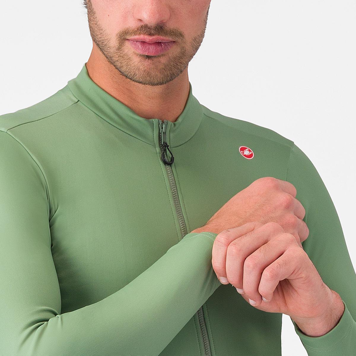 CASTELLI ESPRESSO THERMAL Long Sleeve Peper Jersey Green