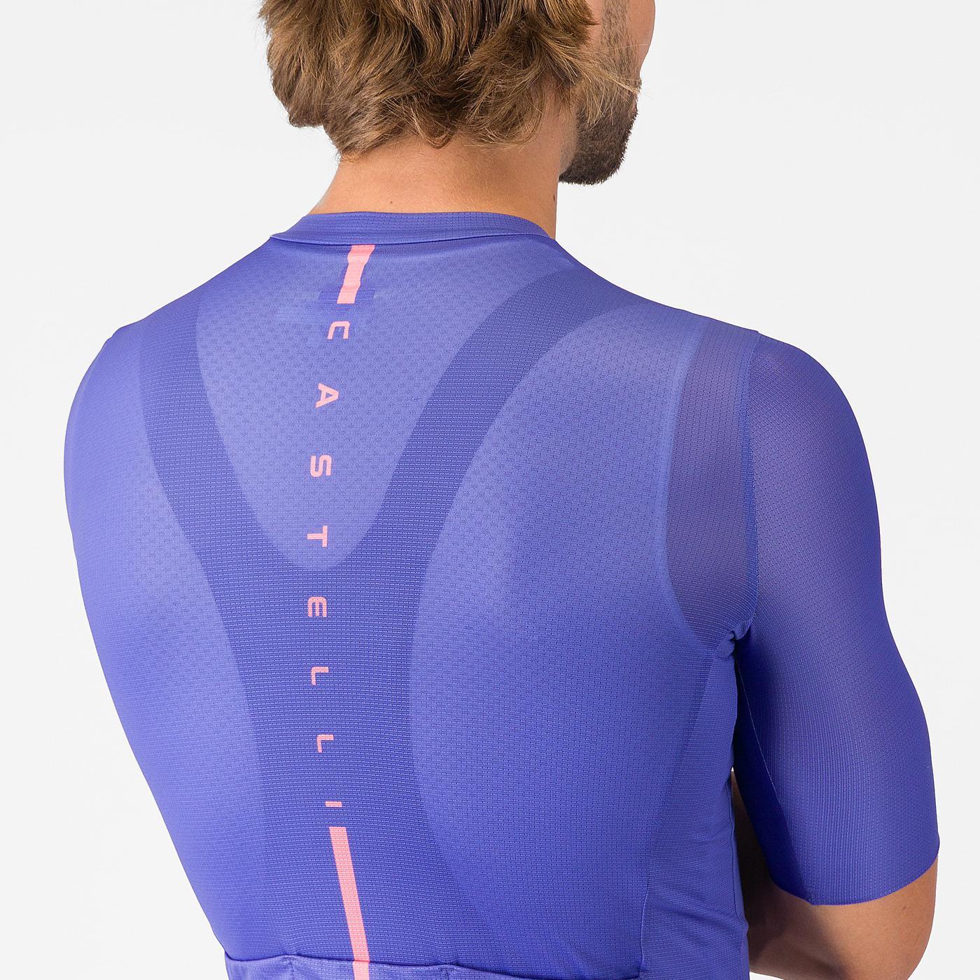 CASTELLI DRITTONE LOGO Koszulka z krótkim rękawem fioletowa