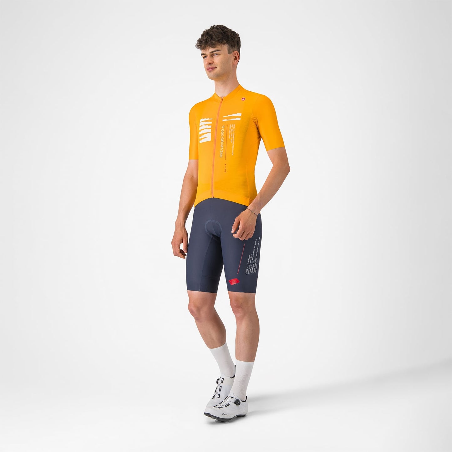 CASTELLI ESPRESSO R--A/D Short Sleeve Jersey Orange