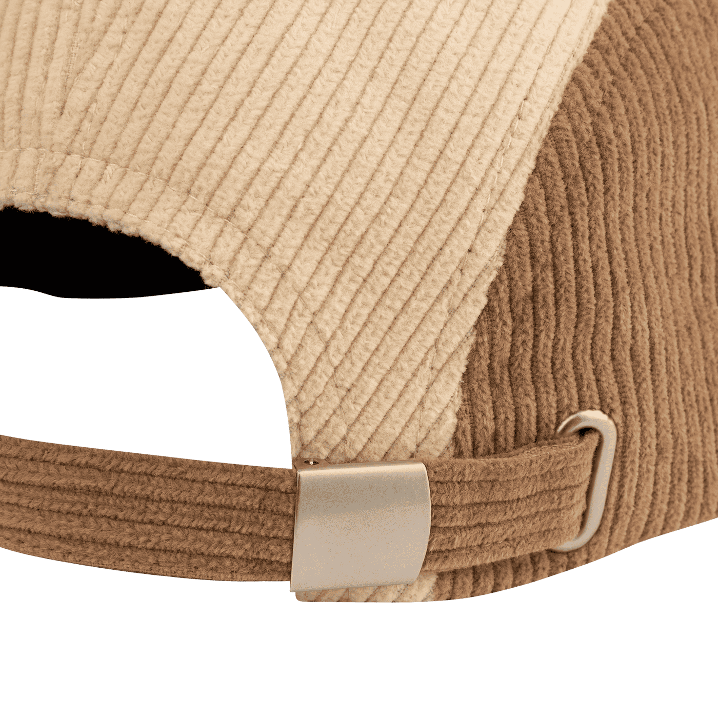 BURGTEC BANDIT CORDUROY FIVE PANEL Cap beżowo-brązowa