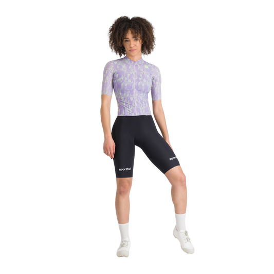Damski strój SPORTFUL G-SUIT z krótkim rękawem czarny/fioletowy