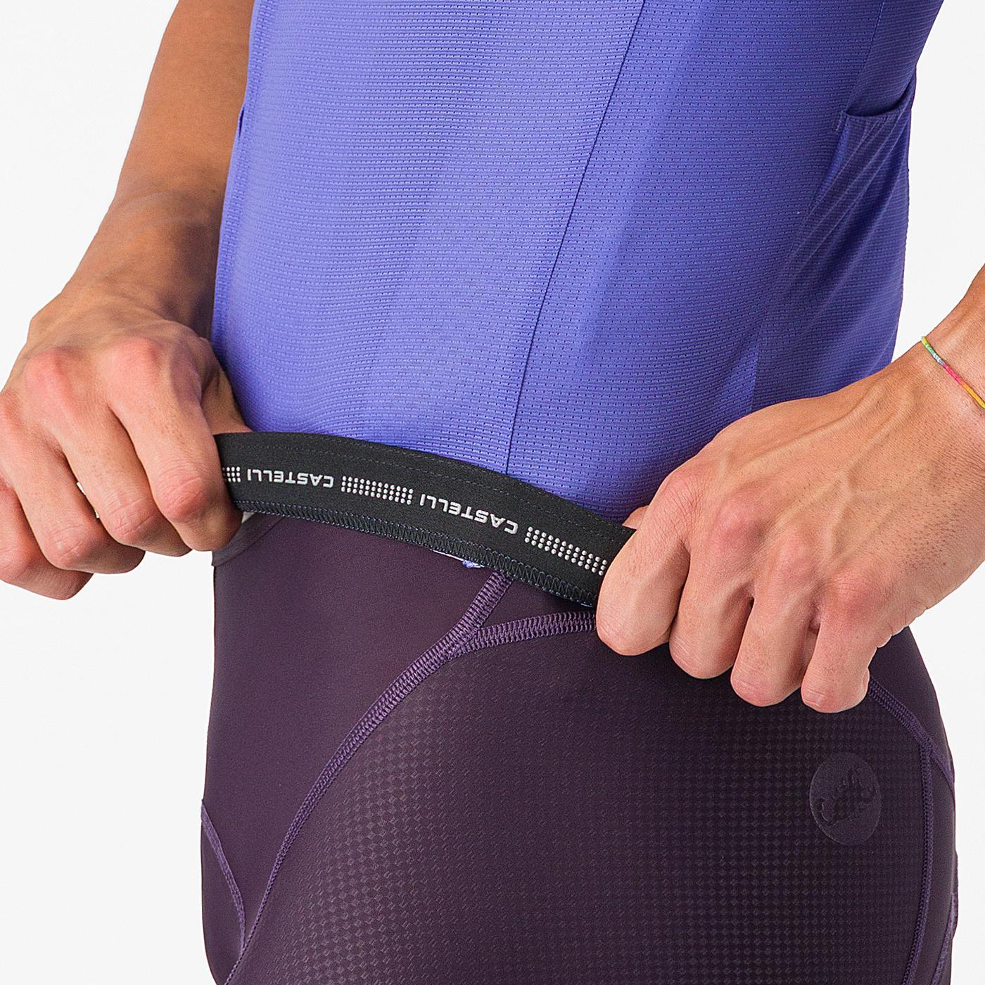 CASTELLI DRITTONE LOGO Koszulka z krótkim rękawem fioletowa