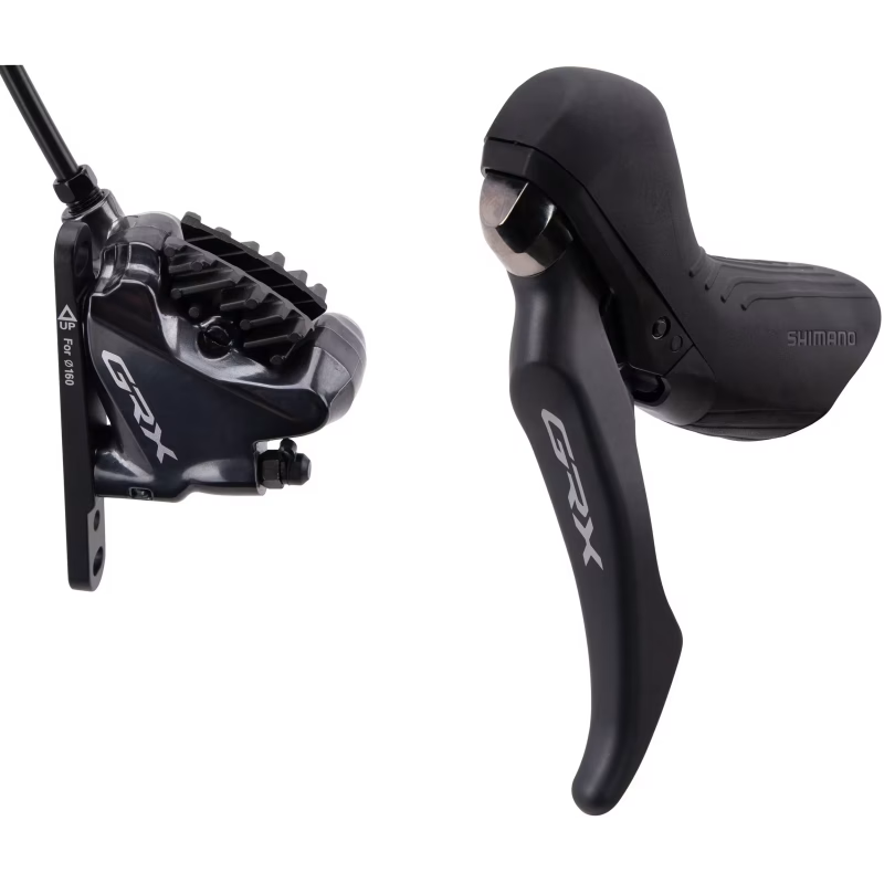 Lewa Dźwignia 1-rzędowa i Przedni Zacisk SHIMANO GRX BL-RX810 + BR-RX810 Flat Mount