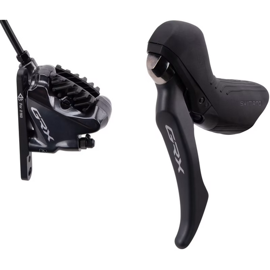 Lewa Dźwignia 1-rzędowa i Przedni Zacisk SHIMANO GRX BL-RX810 + BR-RX810 Flat Mount