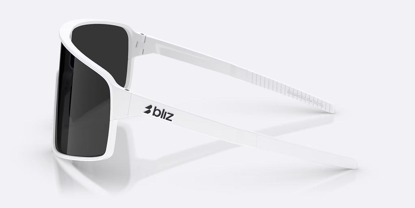 Glasses BLIZ P001 White Matt Smoke Screen