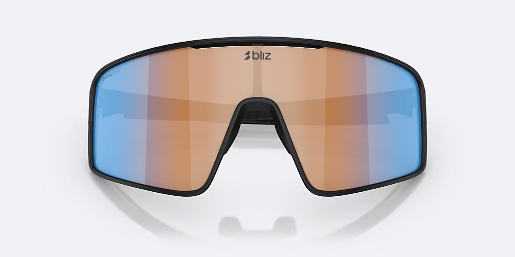 Okulary BLIZ P001 S Czarny matowy koral/pomarańczowo-niebieskie soczewki Irdium