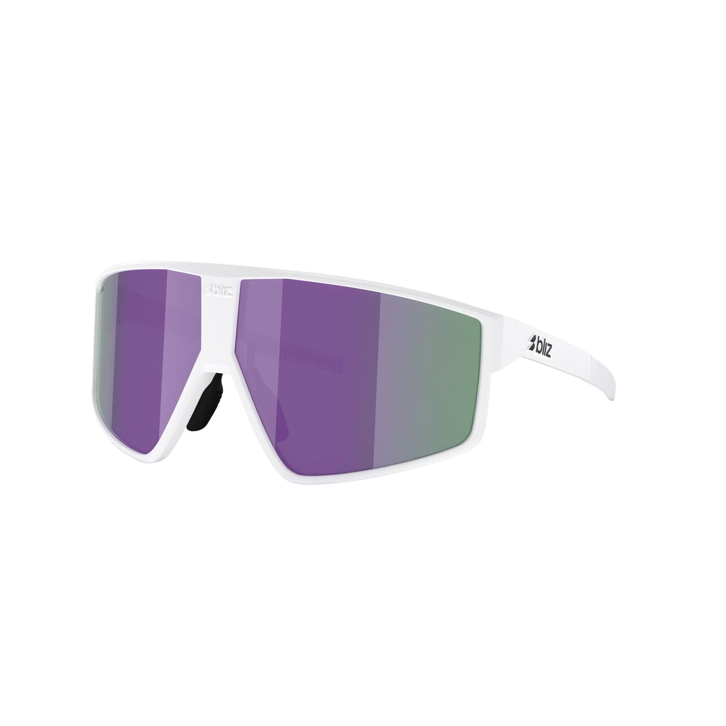 Okulary BLIZZ P002S Matt White Frame Brown Violet Multicolour