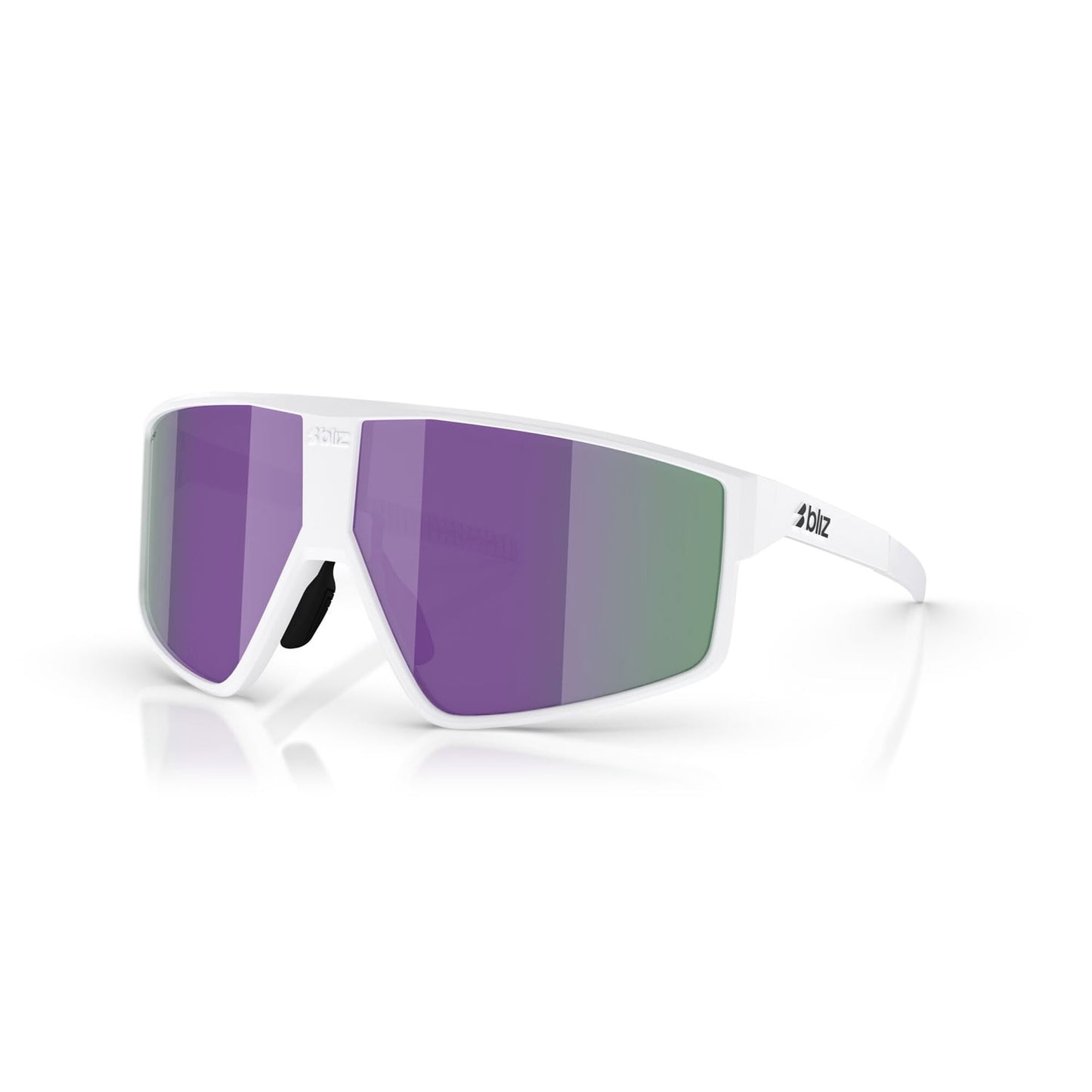Okulary BLIZZ P002S Matt White Frame Brown Violet Multicolour