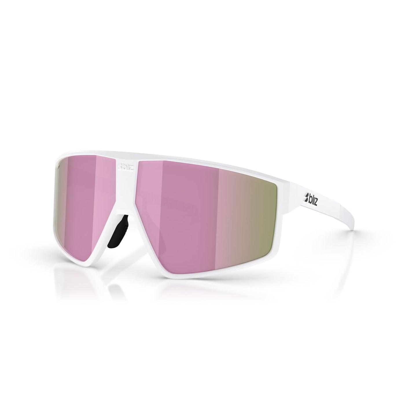 Glasses BLIZZ P002S White Matt Brown Pink Screen