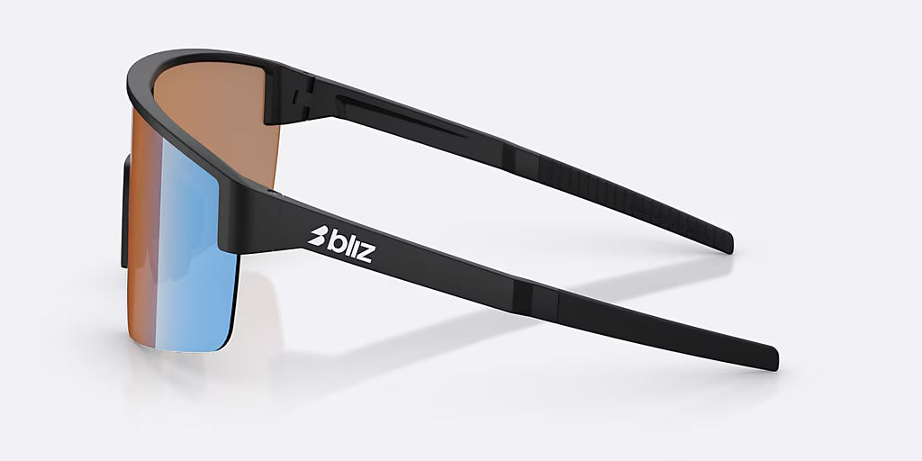 BLIZ P004 SMALL Glasses Black Matt Coral/Orange Iridium Blue Lens
