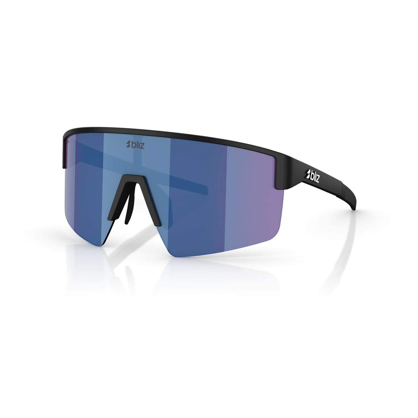 Okulary BLIZ P004 Matt Black Blue Mirror Lens