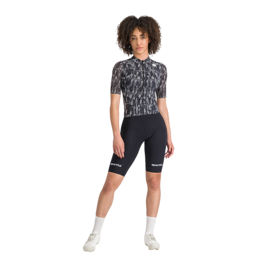 Damski strój SPORTFUL G-SUIT z krótkim rękawem czarny/biały