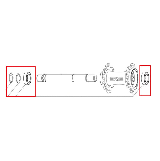 Łożyska piasty tylnej 17×28×7mm.ENVE INNERDRIVE