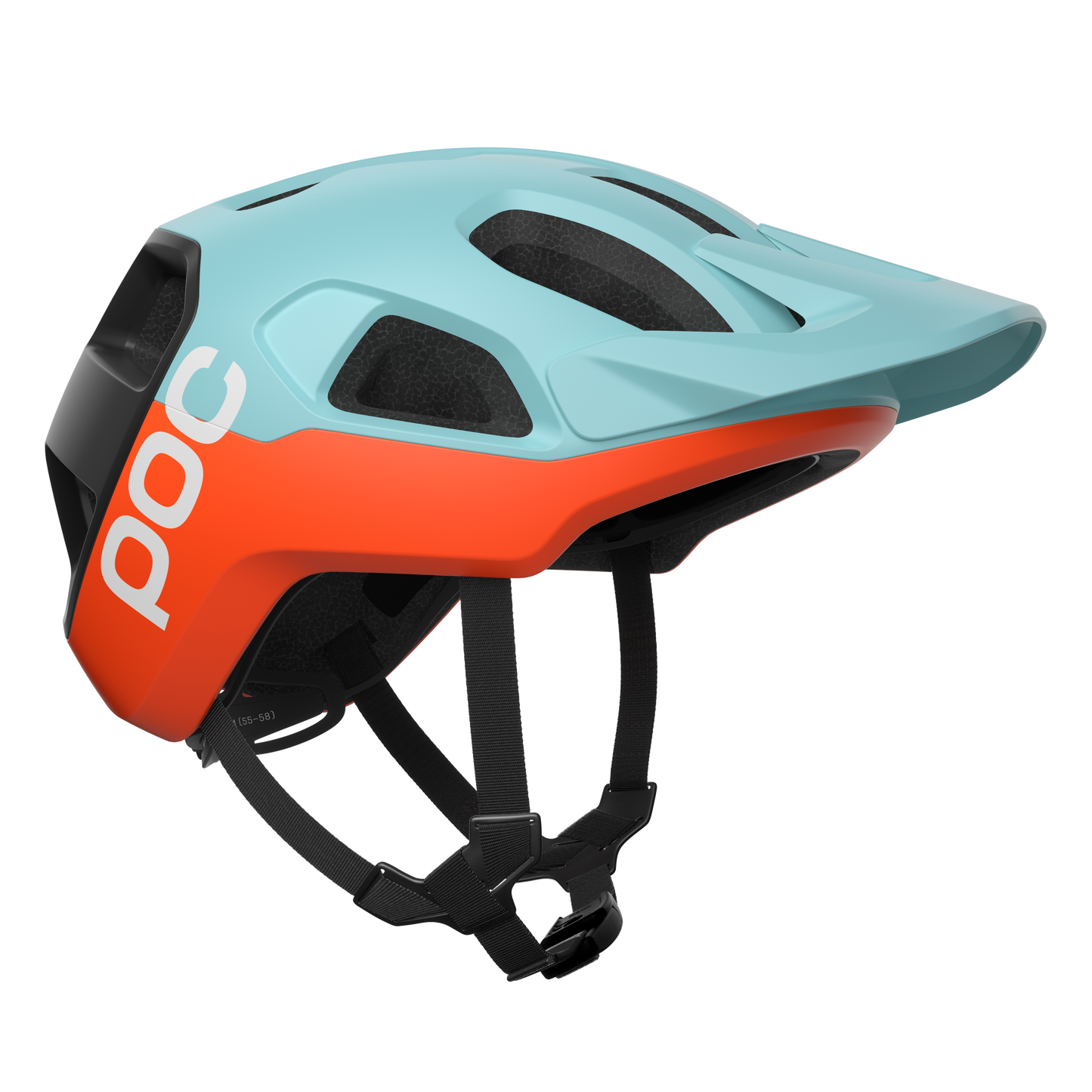 Kask MTB POC CULARIS niebieski/pomarańczowy matowy