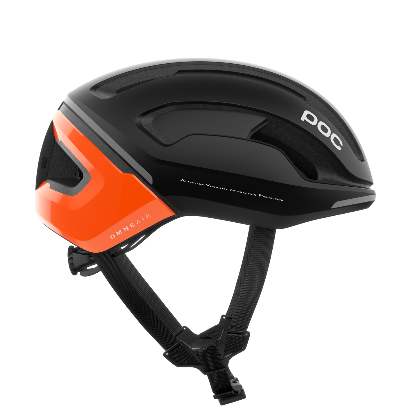 Kask szosowy POC OMNE BEACON MIPS czarny/pomarańczowy fluorescencyjny AVIP