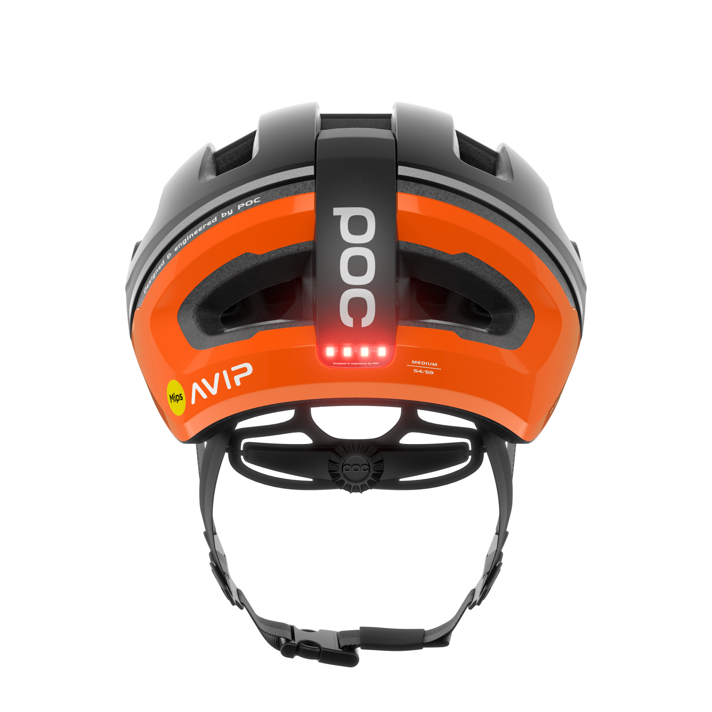 Kask szosowy POC OMNE BEACON MIPS czarny/pomarańczowy fluorescencyjny AVIP