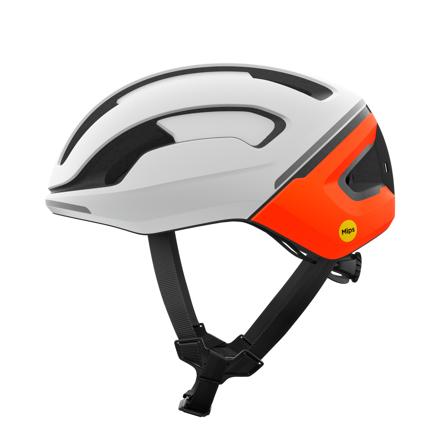 POC OMNE BEACON MIPS Road Helmet White/Orange Matt