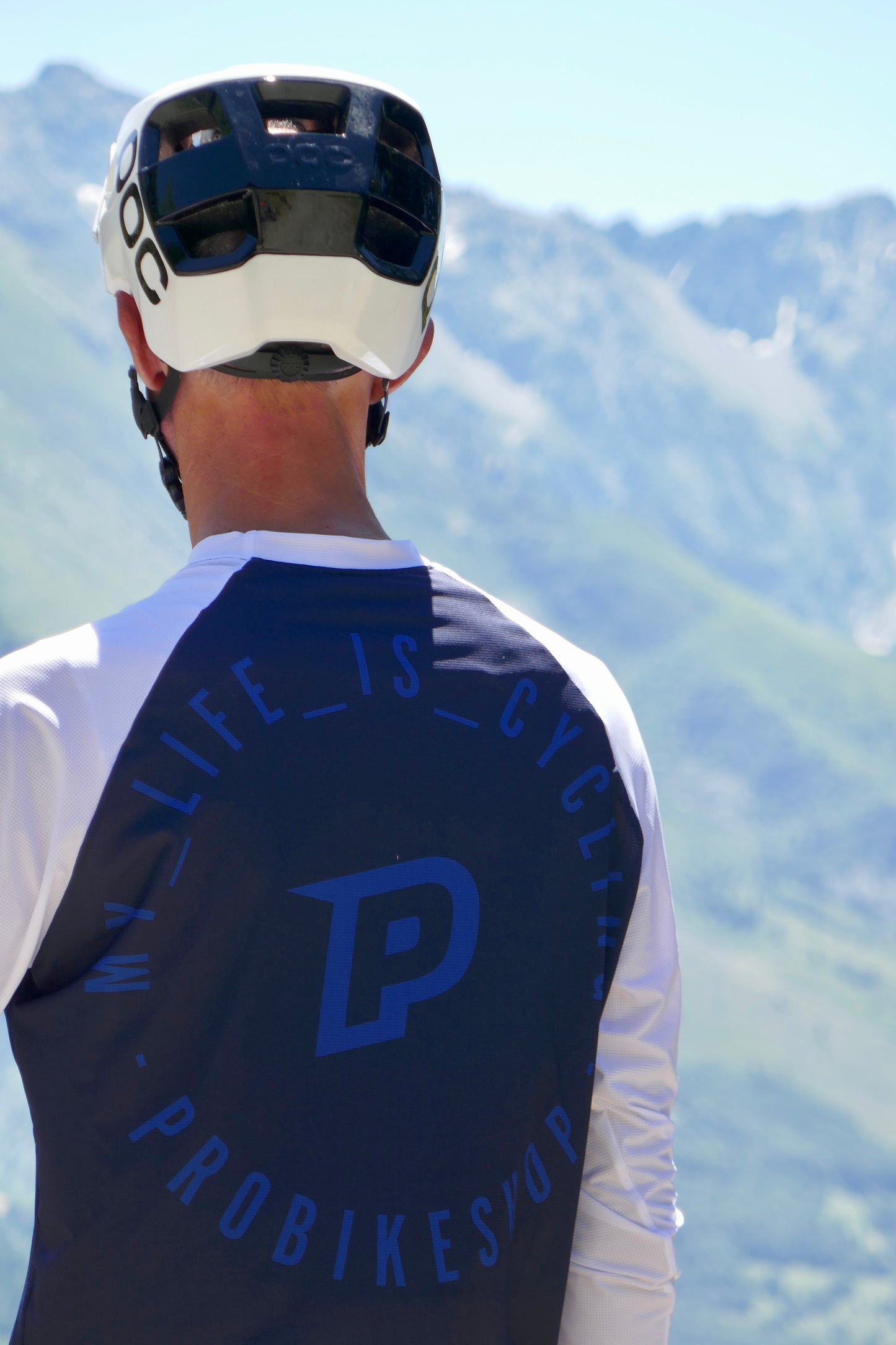 PROBIKESHOP FREERIDE Long Sleeve Jersey Navy/White